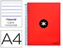 Antartik Cuaderno Espiral A4 Micro Tapa Forrada 120 Hojas 90gr Horizontal Rojo