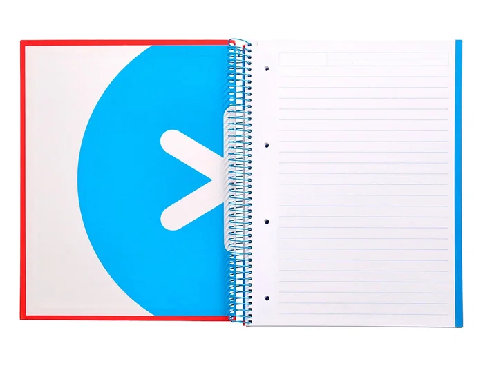 Antartik Cuaderno espiral A4 micro tapa forrada rojo 120h 90 gr