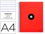 Antartik Cuaderno Espiral A4 Micro Tapa Forrada 120 Hojas 90gr Horizontal Rojo
