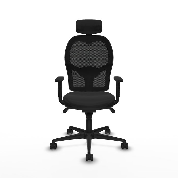 PIQUERAS Y CRESPO Silla de oficina Jorquera con mecanismo Sincro, Negro PIQUERAS Y CRESPO Silla de oficina Jorquera con mecanismo Sincro, Negro