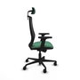 PIQUERAS Y CRESPO Silla de oficina Mardos con mecanismo Sincro/Traslack Verde esmeralda y Negro