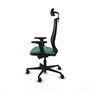 PIQUERAS Y CRESPO Silla de oficina Mardos con mecanismo Sincro/Traslack Verde esmeralda y Negro