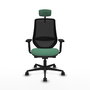 PIQUERAS Y CRESPO Silla de oficina Mardos con mecanismo Sincro/Traslack Verde esmeralda y Negro