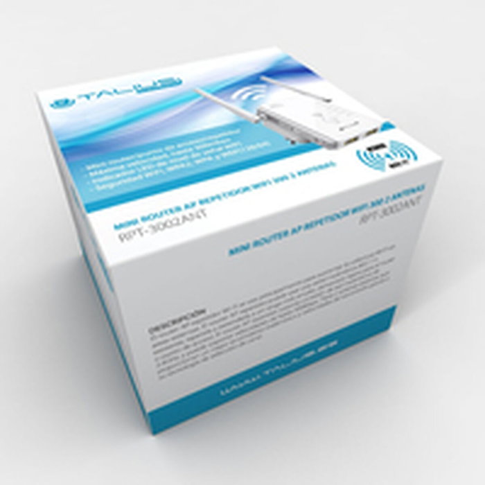 Talius REP-3002-ANT Repetidor/Router/AP 300Mb con 2 antenas