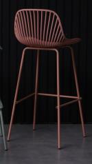 DKD Home Decor Taburete PP Metal Terracota