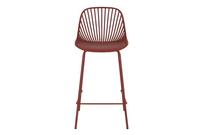 DKD Home Decor Taburete PP Metal Terracota DKD Home Decor Taburete PP Metal Terracota