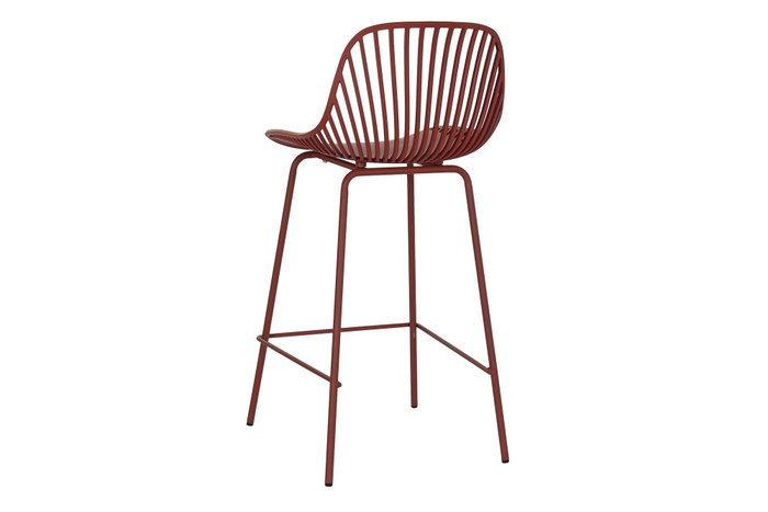DKD Home Decor Taburete PP Metal Terracota DKD Home Decor Taburete PP Metal Terracota