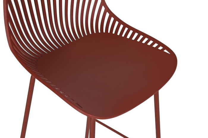 DKD Home Decor Taburete PP Metal Terracota DKD Home Decor Taburete PP Metal Terracota