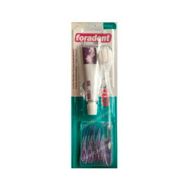 ORADENT Kit Dental Cepillo Suave Interdental Goma Blanqueador Higiene Bucal