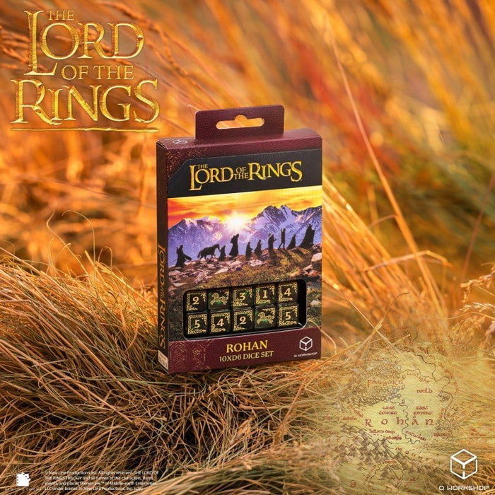 Q Workshop El Señor de los Anillos Pack de 10 Dados D6 Rohan