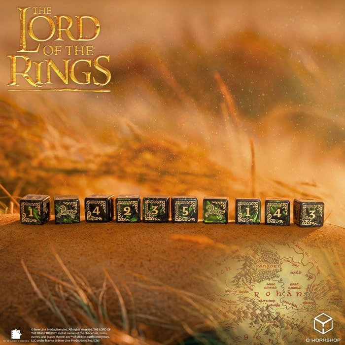 Q Workshop El Señor de los Anillos Pack de 10 Dados D6 Rohan