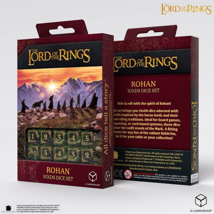 Q Workshop El Señor de los Anillos Pack de 10 Dados D6 Rohan