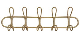 DKD Home Decor Perchero Pared Tropical Natural Ratan 65 x 5.5 x 20 cm (2 Unidades)