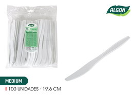 Algon Set-100 Cuchillo Medium 19.6cm - Dimensiones: 19.6 cm Largo, 2 cm Ancho, 0.3 cm Alto (10 Unidades)