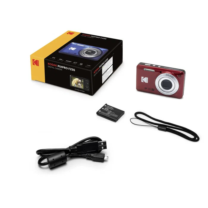 Kodak PIXPRO FZ55 Cámara Digital Compacta, 16 MP, Rojo