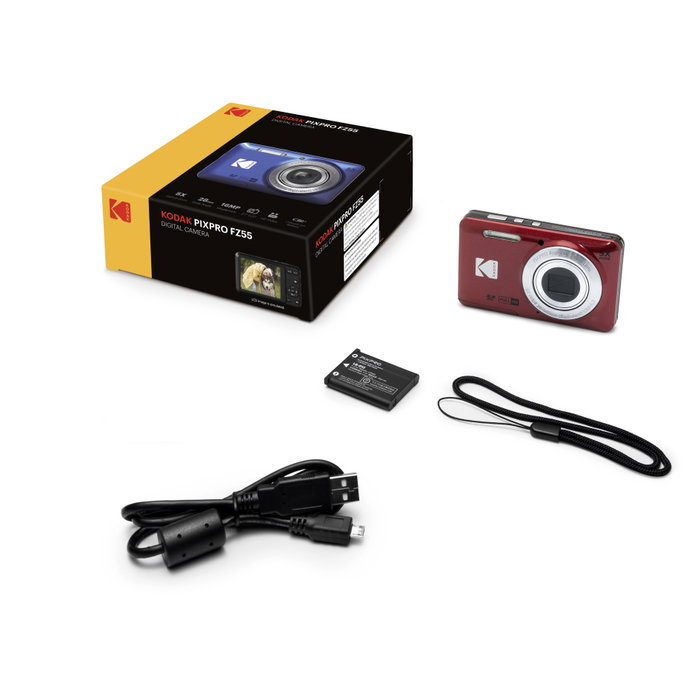 Kodak PIXPRO FZ55 Cámara Compacta, 16 MP, Rojo