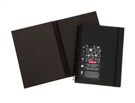 Derwent Cuaderno Espiral Dibujo Din A4 Papel Negro 40 Hojas 200 gr/m2