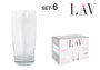 LAV Set 6 Vasos de Cerveza 575 cc con Dimensiones 7,5 cm Ancho x 16,5 cm Alto x 7,5 cm Largo (4 Cajas)