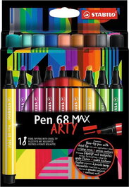 Rotulador Fibra Stabilo Pen 68 Max Arty Line Caja Carton De 18 (Set de 6)