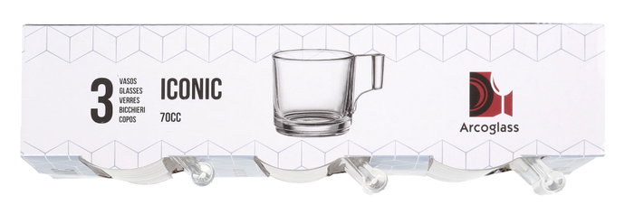 La Mediterranea Set de 3 Jarritas con Asa Iconic 70cc (36 Cajas) lifetimestyle-pack