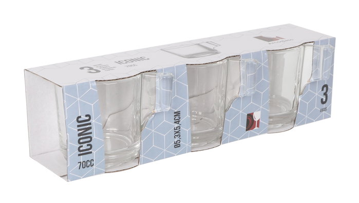 La Mediterranea Set de 3 Jarritas con Asa Iconic 70cc (36 Cajas) lifetimestyle-pack