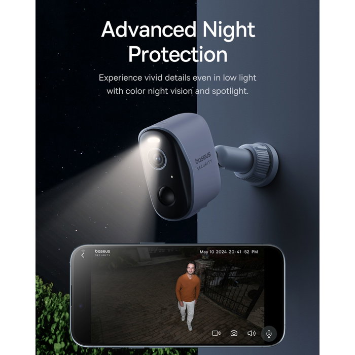 Baseus Security N1 Plus Outdoor Cámara 2K Blanco Baseus Security N1 Plus Outdoor Cámara 2K Blanco