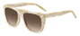 Boss BOSS-1655-S-EPC para mujer con montura beige y cristales marrones