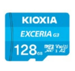 Kioxia EXCERIA G3 128 GB MicroSDXC UHS-I Clase 10 Velocidad Lectura 160 MB/s Escritura 50 MB/s