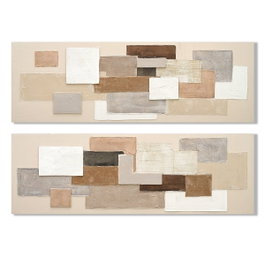 DKD Home Decor Cuadro Lienzo MDF Abstracto 150x50x3 cm (Pack de 2)