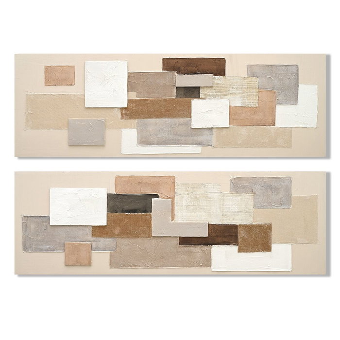 DKD Home Decor Cuadro Lienzo MDF Abstracto 150x50x3 cm (Pack de 2) DKD Home Decor Cuadro Lienzo MDF Abstracto 150x50x3 cm (Pack de 2)