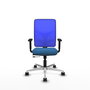 PIQUERAS Y CRESPO Silla de oficina Motilla Azul con mecanismo Sincro/Traslack