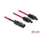 DeLOCK Cable divisor solar DL4 1 x Macho a 2 x Hembra 30 cm Rojo/Negro