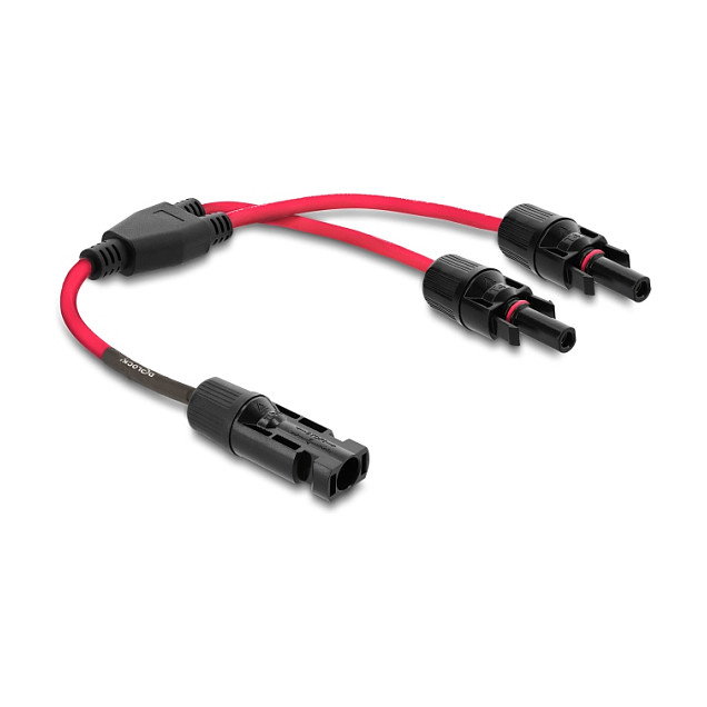 DeLOCK Cable divisor solar DL4 1 x Macho a 2 x Hembra 30 cm Rojo/Negro