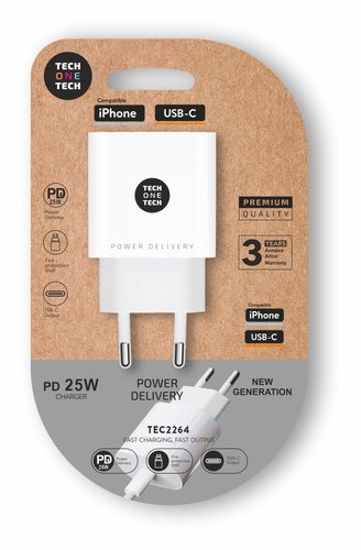 Tech One Tech Cargador GaN TEC2220 20W USB-C Blanco