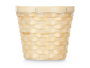 Ibergarden Cubre Macetas Redondo Bambú Trenzado Plástico PVC Natural 15x15x13 cm (Set de 24)
