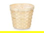 Ibergarden Cubre Macetas Redondo Bambú Trenzado Plástico PVC Natural 15x15x13 cm (Set de 24)