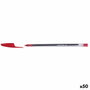 Molin Bolígrafo Basic Cristal Rojo (Set de 50)
