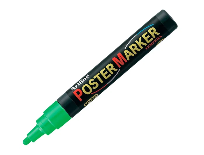 Artline Rotulador Poster Marker EPP-4-VER FLU Punta Redonda 2 mm Verde Fluor