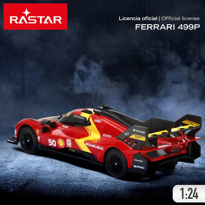 RASTAR Coche Ferrari 499P Radio Control Escala 1:24 6 Funciones Eléctrico +6 Años RASTAR Coche Ferrari 499P Radio Control Escala 1:24 6 Funciones Eléctrico +6 Años