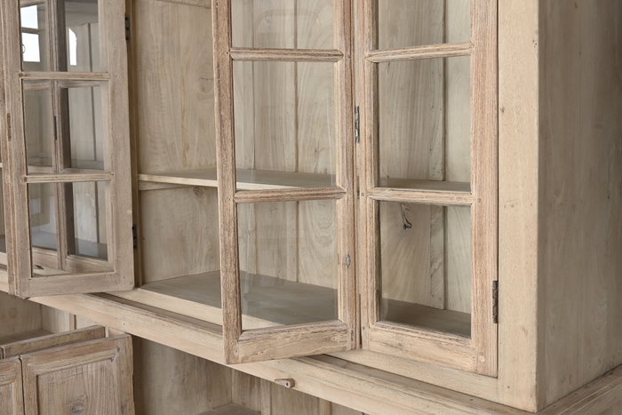 DKD Home Decor Vitrina Nat 2c24 Item Home, 43 x 244 x 270 cm, Madera Maciza Natural DKD Home Decor Vitrina Nat 2c24 Item Home, 43 x 244 x 270 cm, Madera Maciza Natural