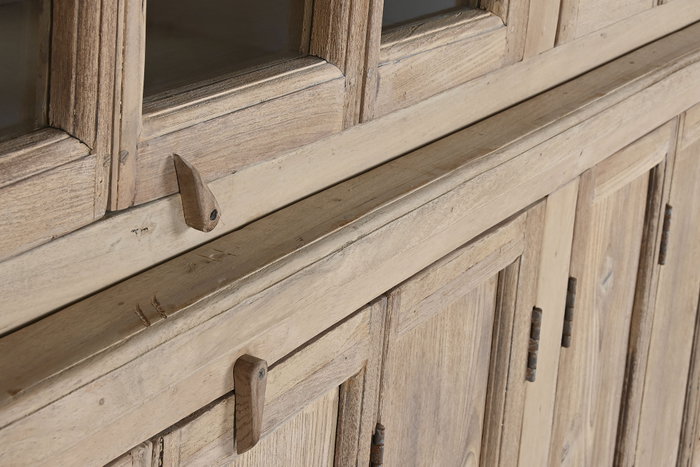 DKD Home Decor Vitrina Nat 2c24 Item Home, 43 x 244 x 270 cm, Madera Maciza Natural DKD Home Decor Vitrina Nat 2c24 Item Home, 43 x 244 x 270 cm, Madera Maciza Natural