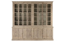 DKD Home Decor Vitrina Nat 2c24 Item Home, 43 x 244 x 270 cm, Madera Maciza Natural