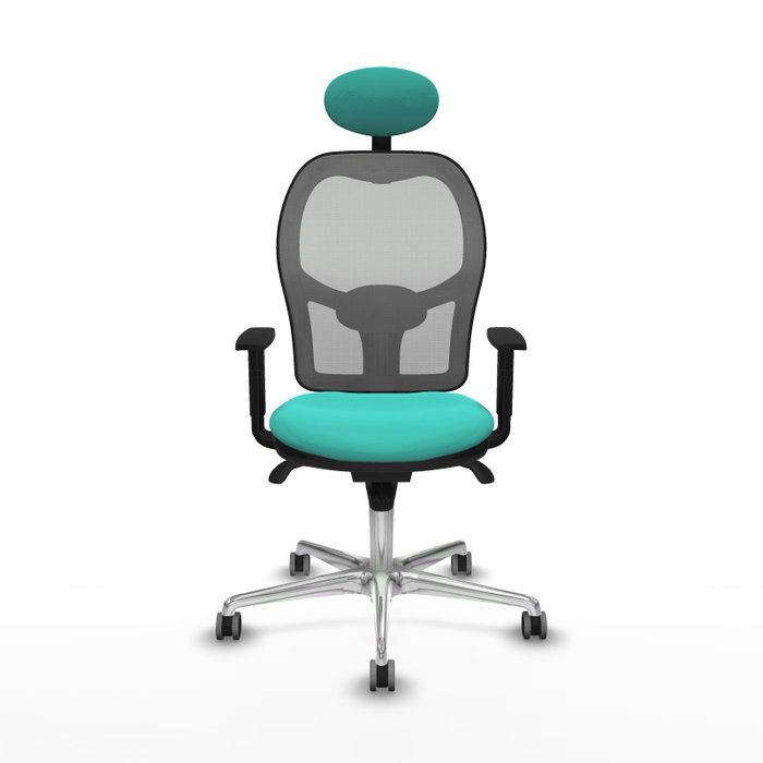 PIQUERAS Y CRESPO Silla de oficina Jorquera con mecanismo sincro, Turquesa y Gris PIQUERAS Y CRESPO Silla de oficina Jorquera con mecanismo sincro, Turquesa y Gris