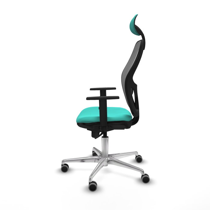 PIQUERAS Y CRESPO Silla de oficina Jorquera con mecanismo sincro, Turquesa y Gris PIQUERAS Y CRESPO Silla de oficina Jorquera con mecanismo sincro, Turquesa y Gris