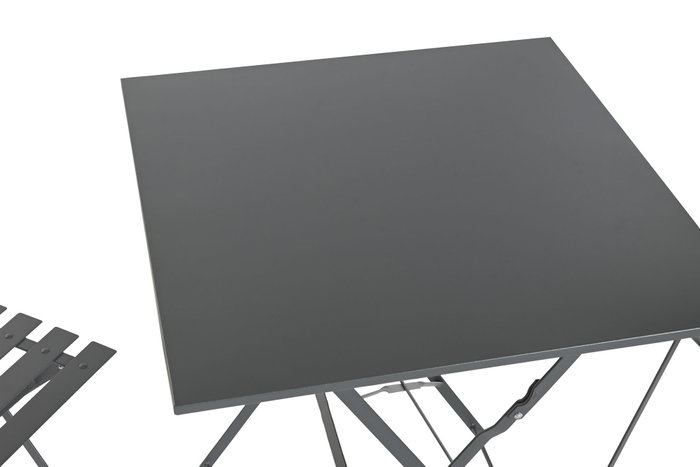 DKD Home Decor Mesa Terraza Y Jardin Metal Gris 60 x 71 x 60 cm Set de 3