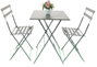 DKD Home Decor Mesa Terraza Y Jardin Metal Gris 60 x 71 x 60 cm Set de 3