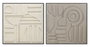 DKD Home Decor Cuadro Lienzo PS 102x102x4,5 Moderno (Pack de 2)