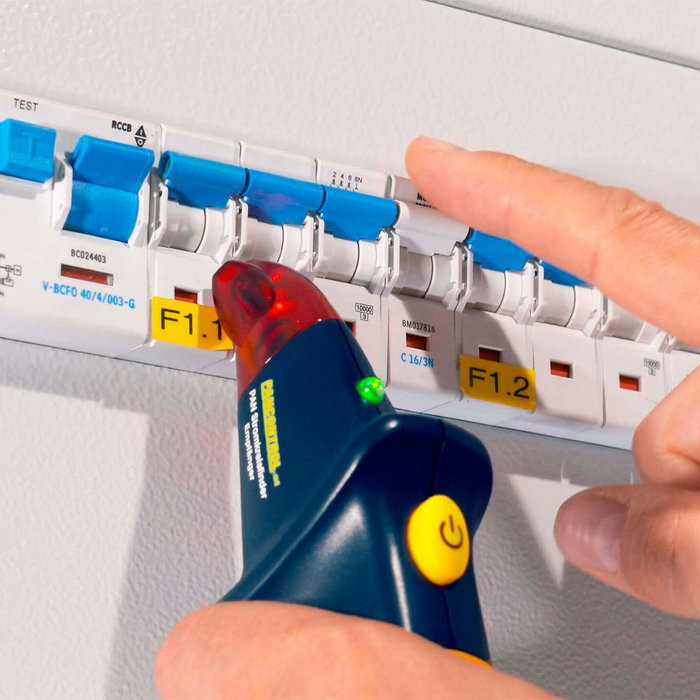 Pancontrol Buscador de Circuitos y Probador de Enchufes con Apagado Automático - Localiza Fusibles y Prueba Interruptores Diferenciales RCD (Señal Luz y Sonido)
