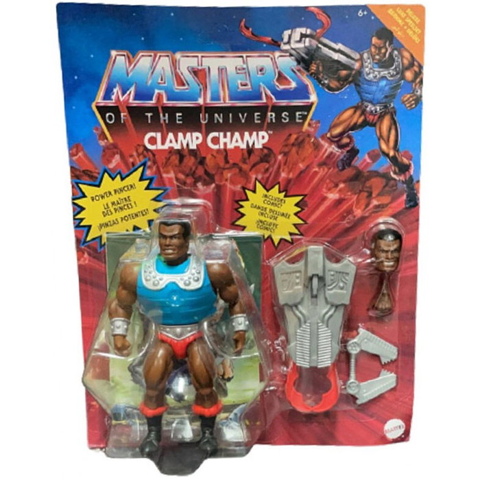 Mattel Figura Clamp Champ Masters of the Universe Origins 14cm Articulada con Accesorios