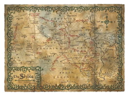 El Hobbit Litografia Map of the Shire 74 x 54 cm